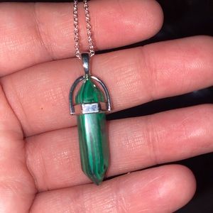Crystal Necklace- Malachite